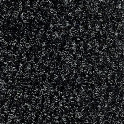 A luxurious loop-pile carpet in anthracite colour, with some white strands for contrast.