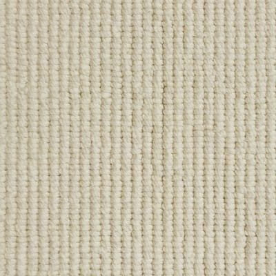 Close-up look at Tusk, a creamy-white coloured carpet from the Elke range.
